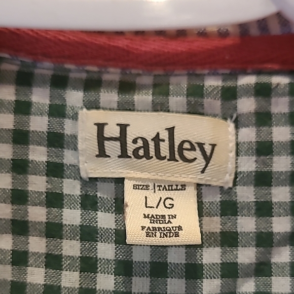 Hatley Red and White Plaid Button Down Shirt Large - Picture 2 of 12